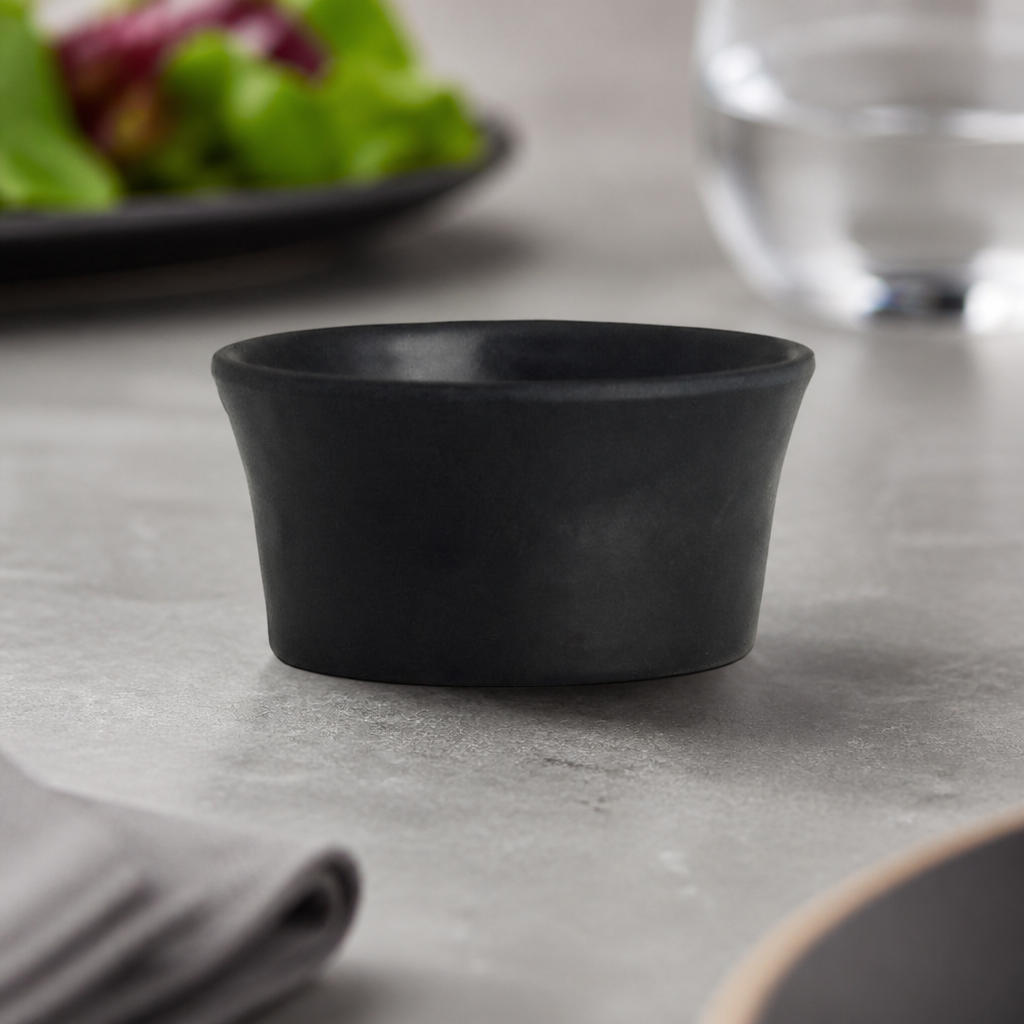 Commercial Black Melamine Round Ramekins 59mm 24 Pack