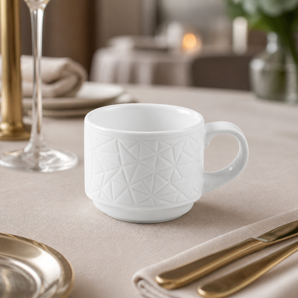 Set of 12 Abstract Cups 85ml Fine China