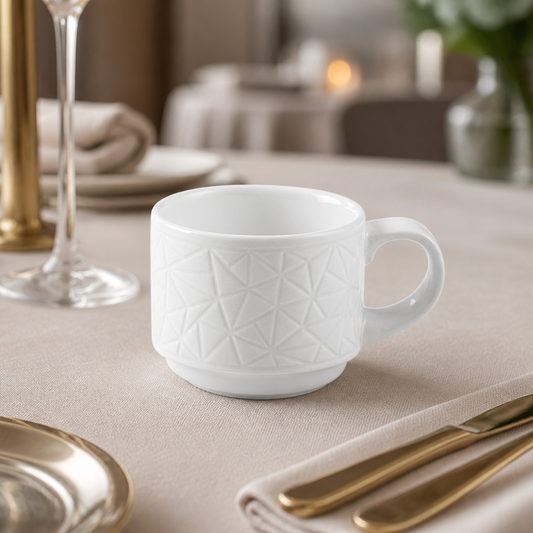 Set of 12 Abstract Cups 85ml Fine China