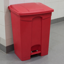 Commercial 65L Pedal Bin Red for Hygienic Waste Disposal