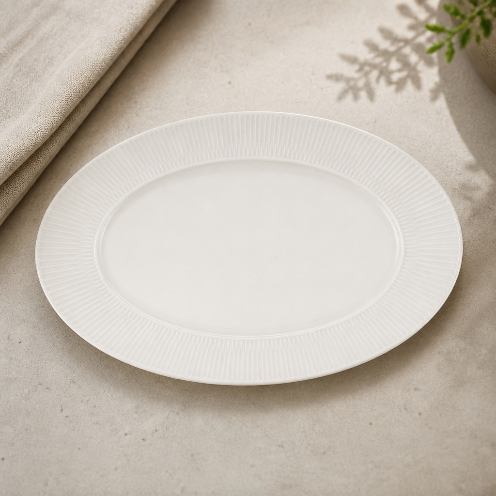 Commercial Oval Plates 240x150mm 12 Pack Dishwasher Safe