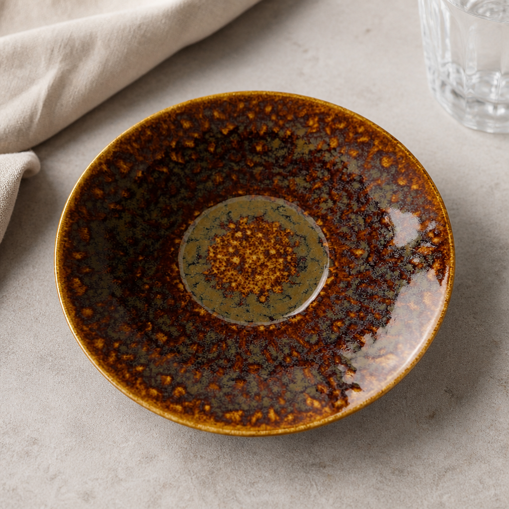 Commercial Porcelain Bowls Amber 140mm Set of 12