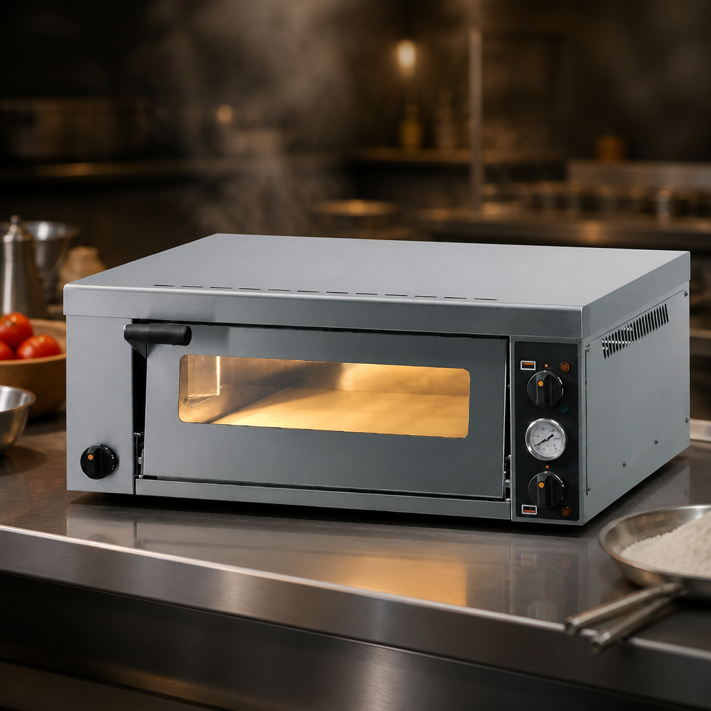 Commercial Single Deck Pizza Oven with 4x10" capacity