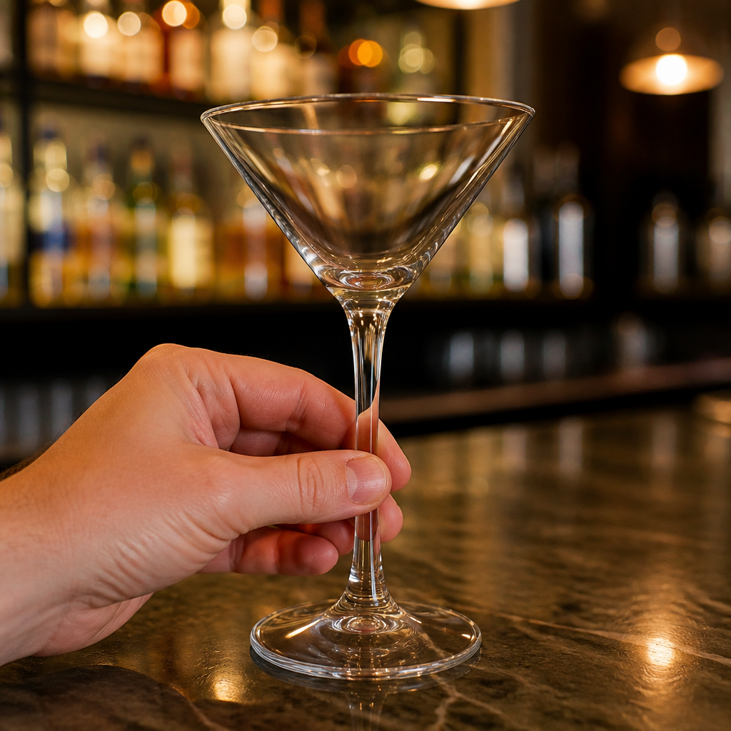 Commercial 230ml clear glass martini glasses 6 pack