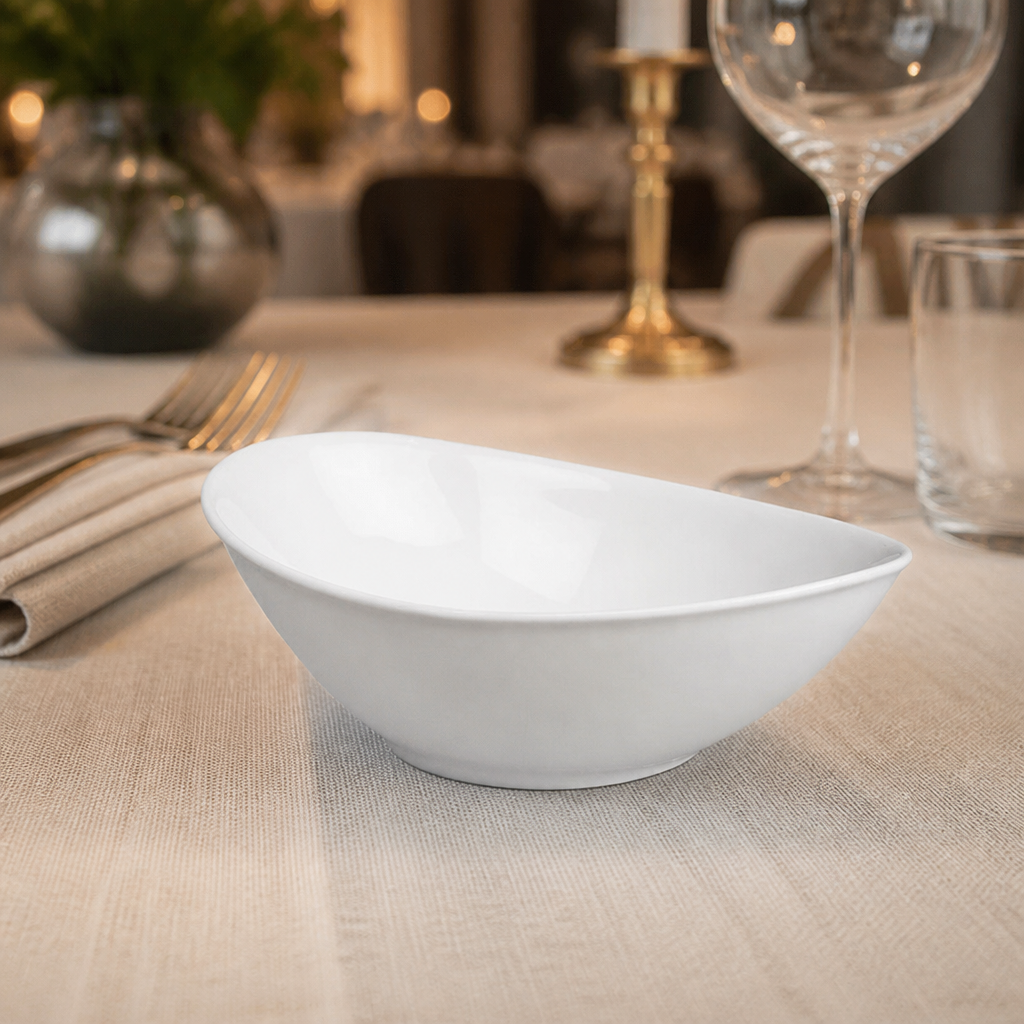 Pack of 12 Commercial Oval Serving Bowls 155x105mm