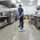 Premium Lightweight Aluminium Mop Handle with Push-Fit Design - 54" Length for Easy Mop Head Attachment