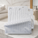 Commercial Hookless Shower Curtain 1800x1800mm White Polyester
