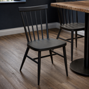 Commercial Aluminium Black Chairs for Outdoor Seating - 4 Pack