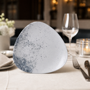 Commercial Haze Blue Triangle Plates 9" - 12 Pack