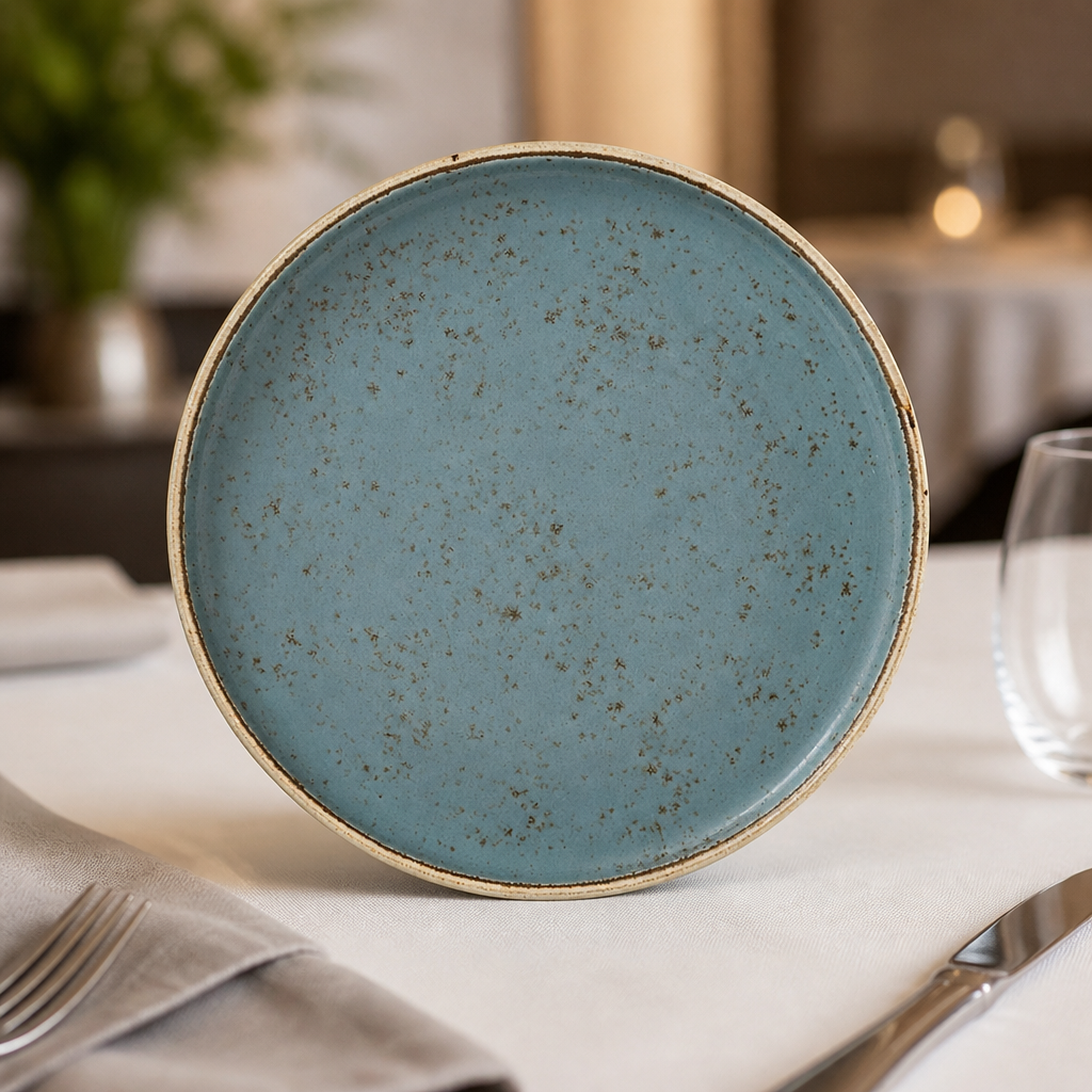 Commercial Stack Plates Blue 202.5mm Dishwasher Safe 12 Pack