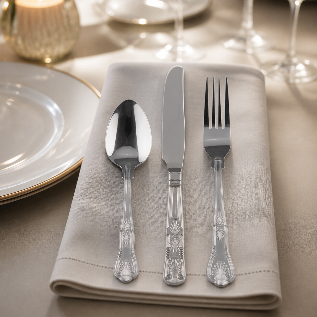 Commercial Cutlery Sample Set - 3 Pack Stainless Steel Design