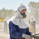 Premium Disposable Hood with Elasticated Face and Neck for Enhanced Protection in Hazardous Environments - One Size, White
