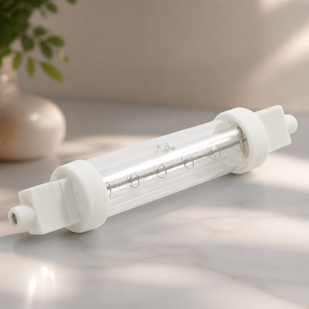 Jacketed Infrared Quartz Heat Bulb R7 118mm 300W