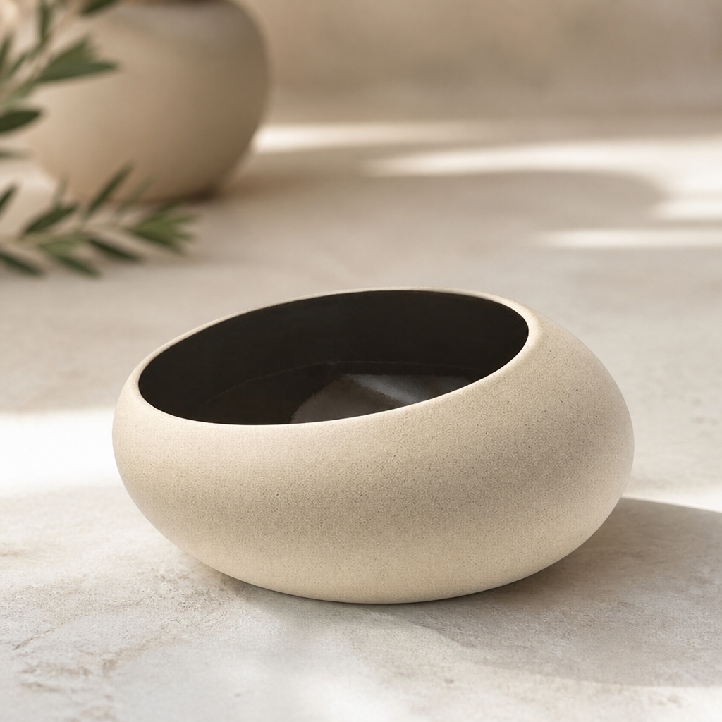 Black stoneware embrace bowls 150mm 500ml pack of 6