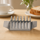 Commercial Stainless Steel 6-Slot Toast Rack for Breakfast Service