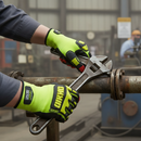 Premium High-Visibility Knit Utility Gloves with TPR Impact Protection and Enhanced Grip