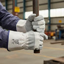 Premium Split Leather Rigger Gloves with Rubberised Cuff for General Handling Size 9