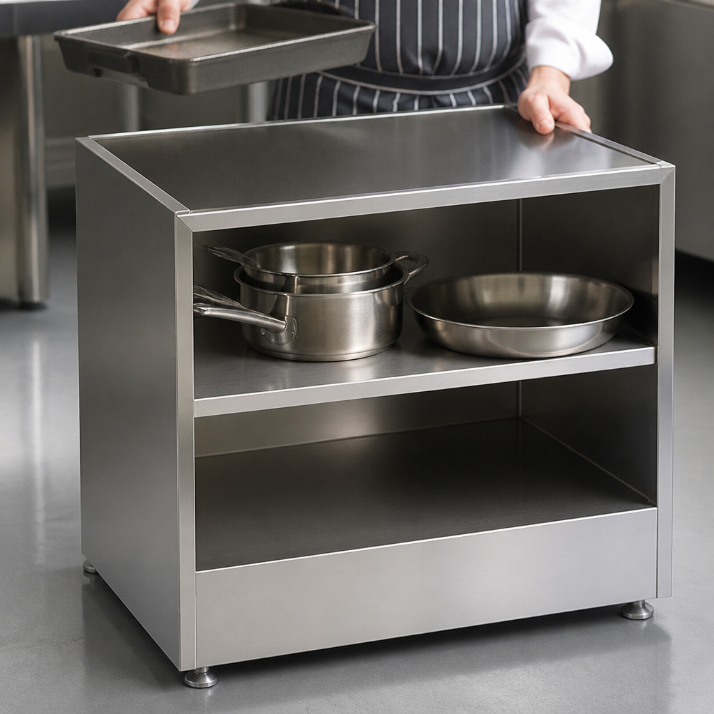 Commercial Ambient Pedestal Without Doors for kitchen storage
