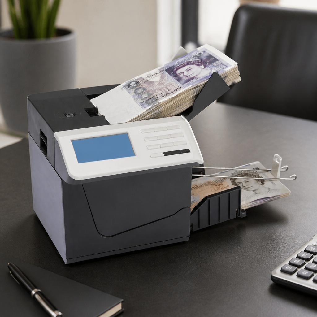 Commercial Banknote Counter 250 Notes/Min 8 Currencies