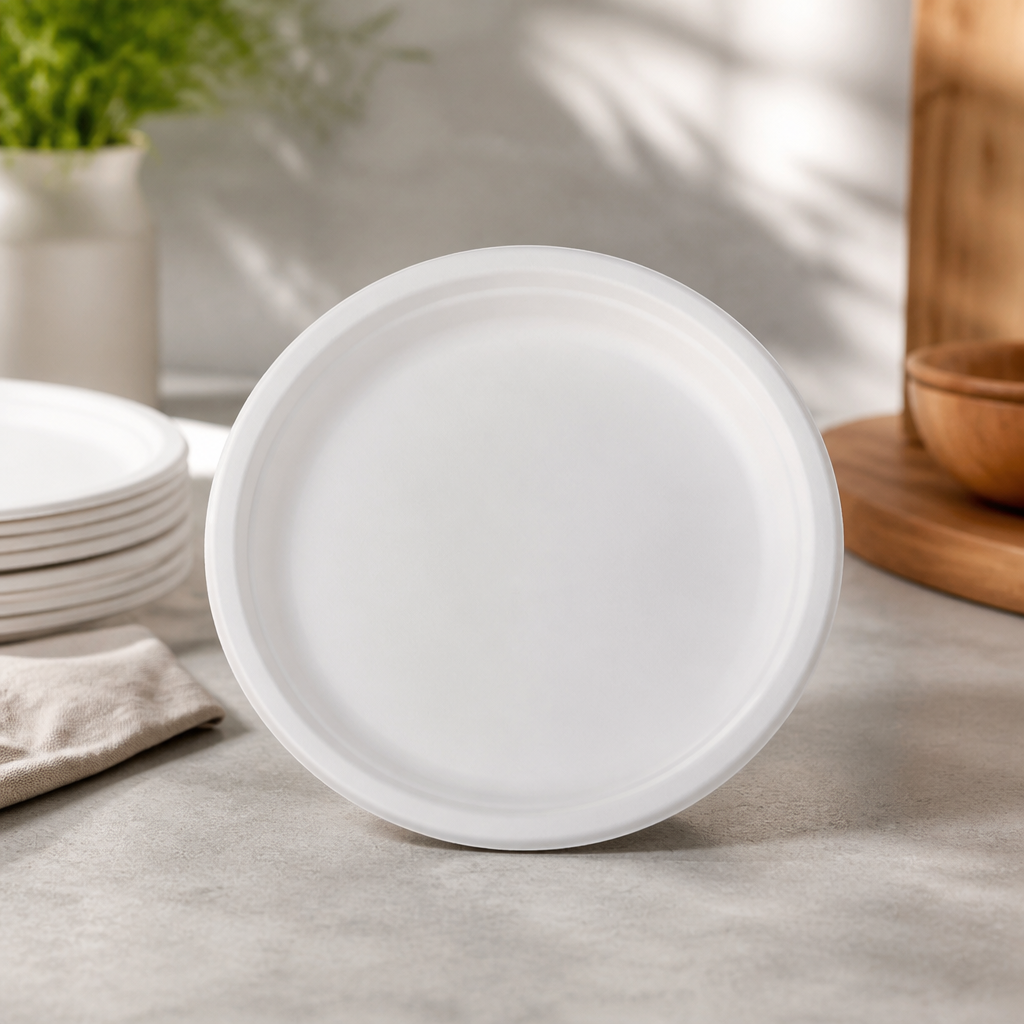 Commercial Compostable Bagasse Plates 260mm - 50 Pack