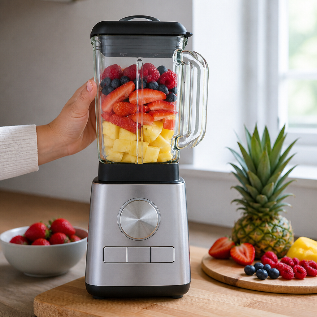 1.8L Commercial Food Blender with Borosilicate Glass Jug