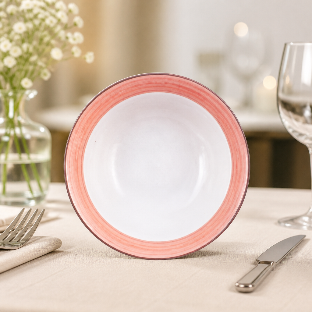 Commercial Oatmeal Bowls 165mm Rio Pink 36 Pack