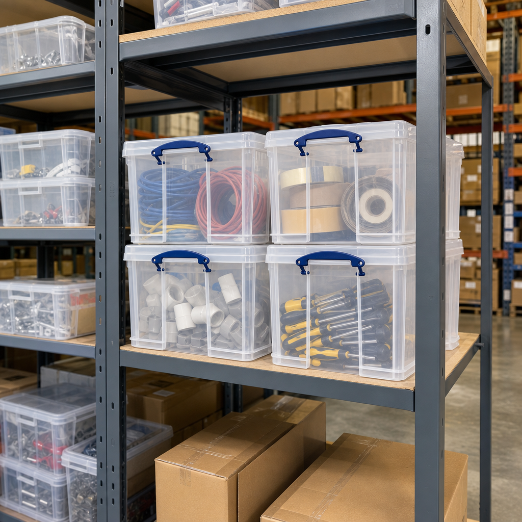 35 Litre Clear Clip Lock Storage Box