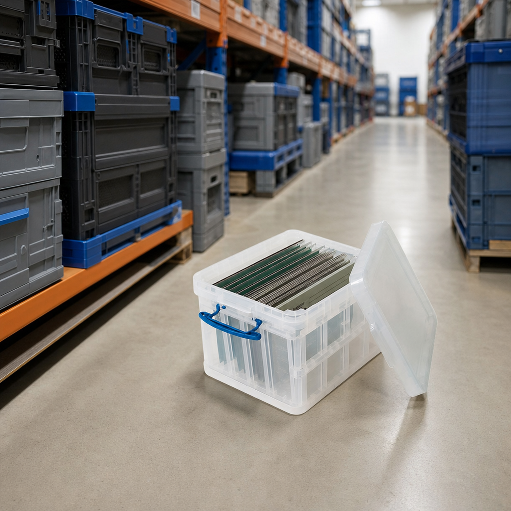 35 Litre Clear Folding Storage Box