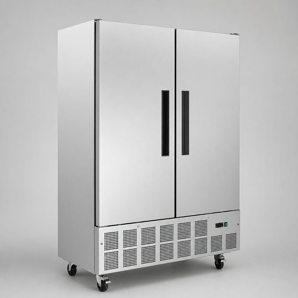 Commercial Double Door Slimline Fridge 960Ltr Capacity