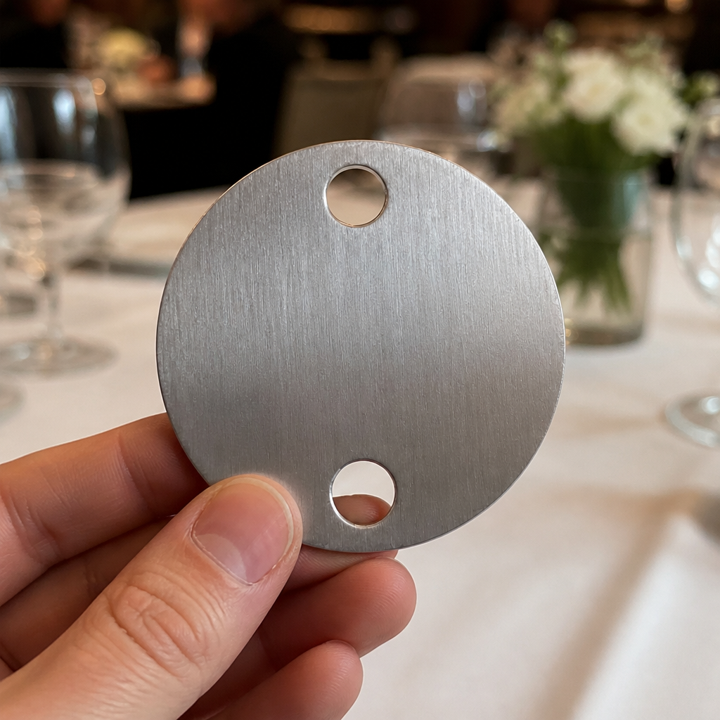 Set of 5 stainless steel commercial table number holders