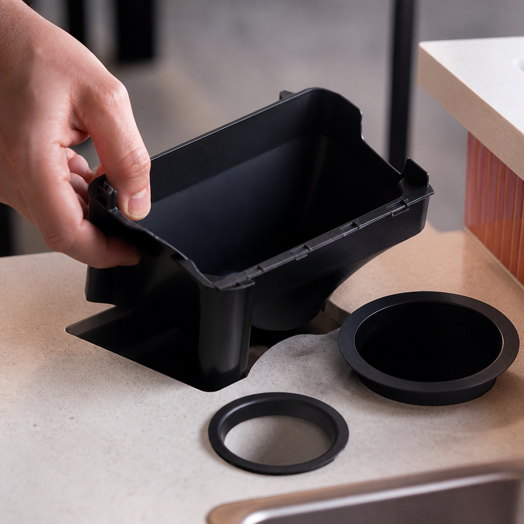 Countertop Conversion Kit for Commercial Juicers in black plastic