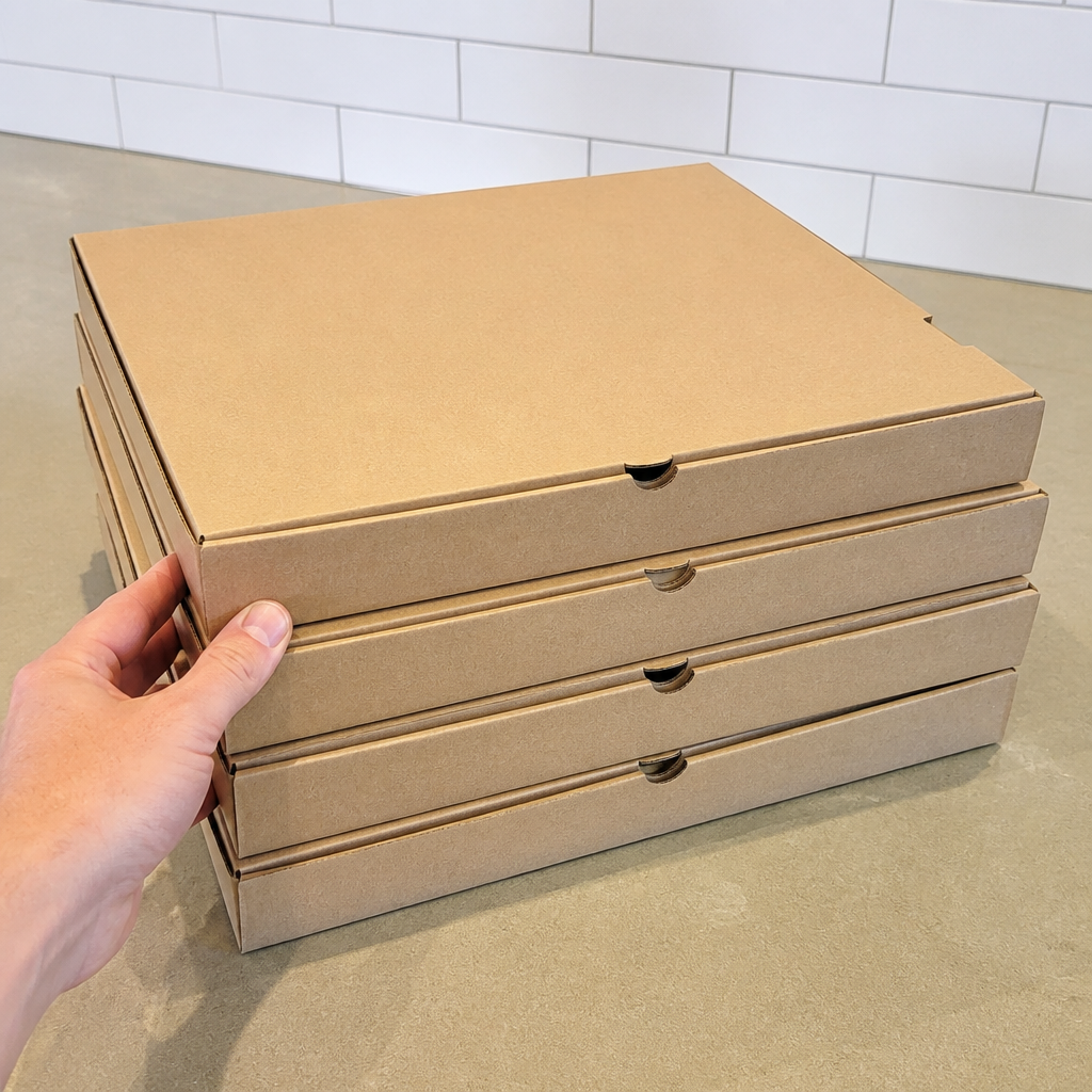 Compostable 14" pizza boxes 50 pack for takeaway food