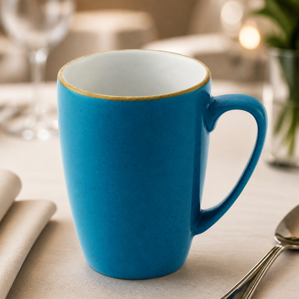 Commercial Profile Mugs 355ml - 12 Pack Blue