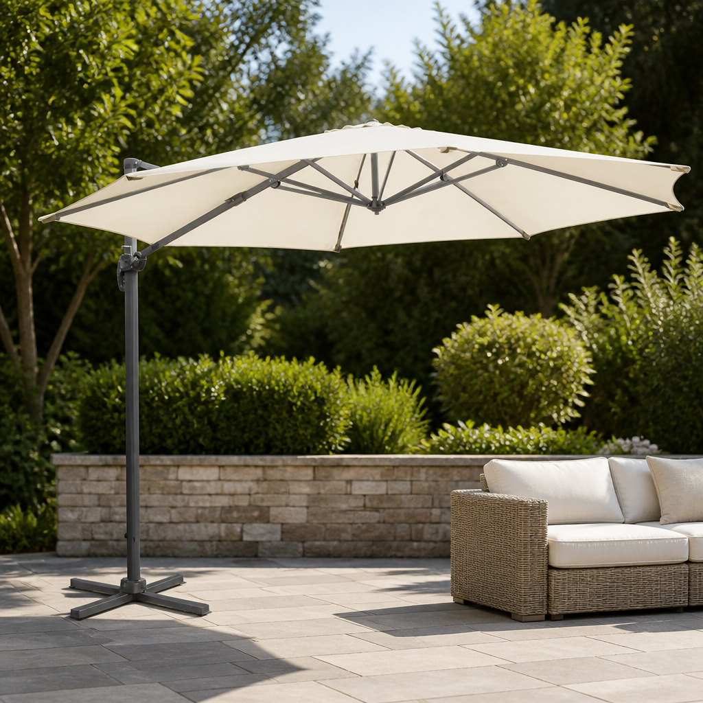 Heavy Duty 3.5m Commercial Cantilever Parasol with Crank Handle