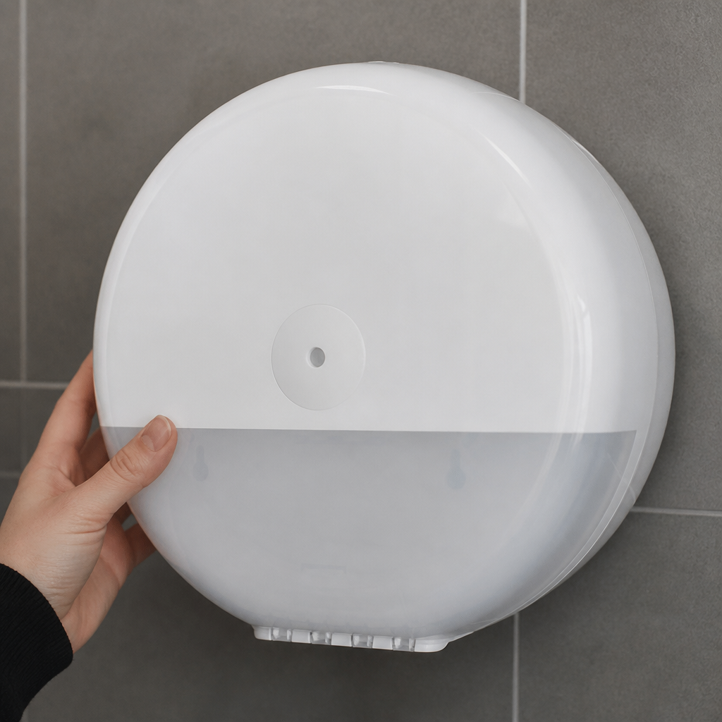 High-Capacity Commercial Toilet Roll Dispenser for washrooms