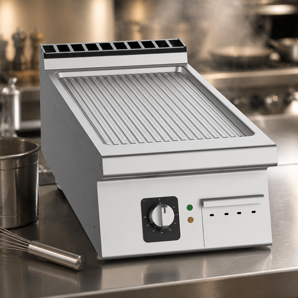 Commercial Countertop Ribbed Plate Electric Griddle 290x400mm