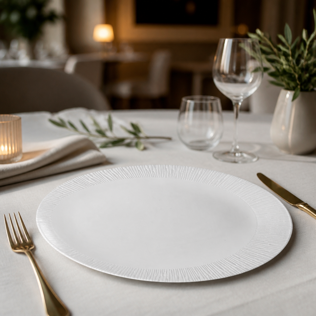 Commercial Bamboo Oval Plates 350 x 267mm - 12 Pack