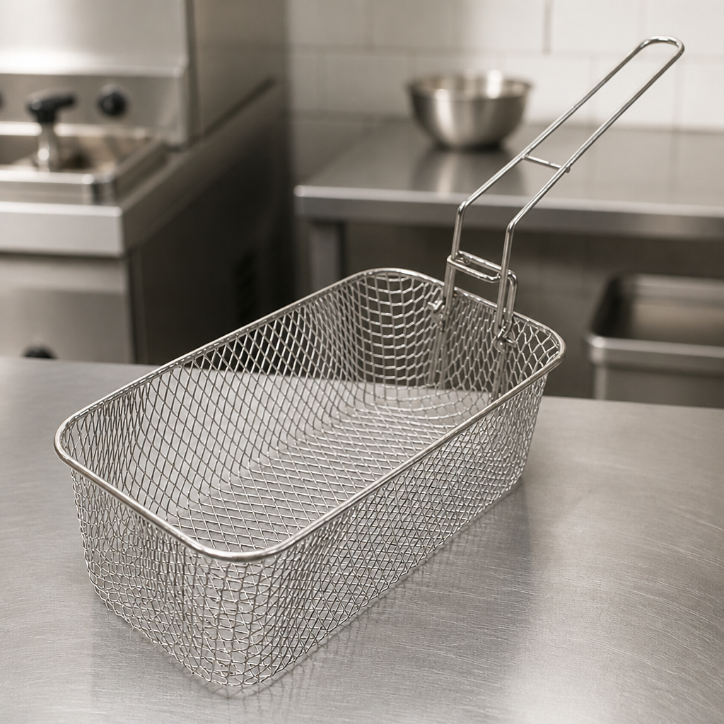 Commercial Fryer Basket Nickel 109mm Height 260mm Width