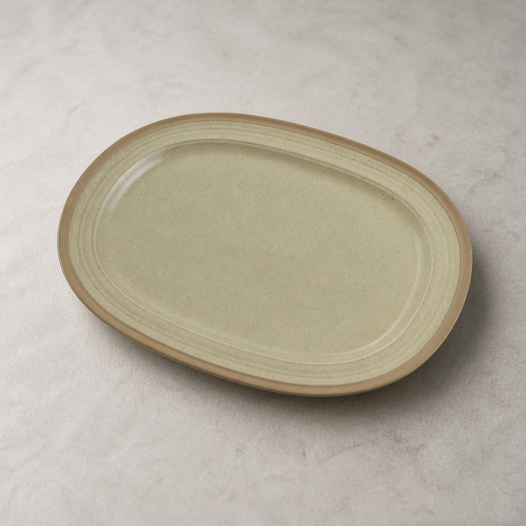 Commercial Stoneware Oval Plates 355mm - 6 Pack