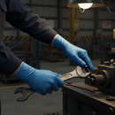 Professional Nitrile Gloves - Pack of 12 with Double-Sided Grip and Chemical Resistance