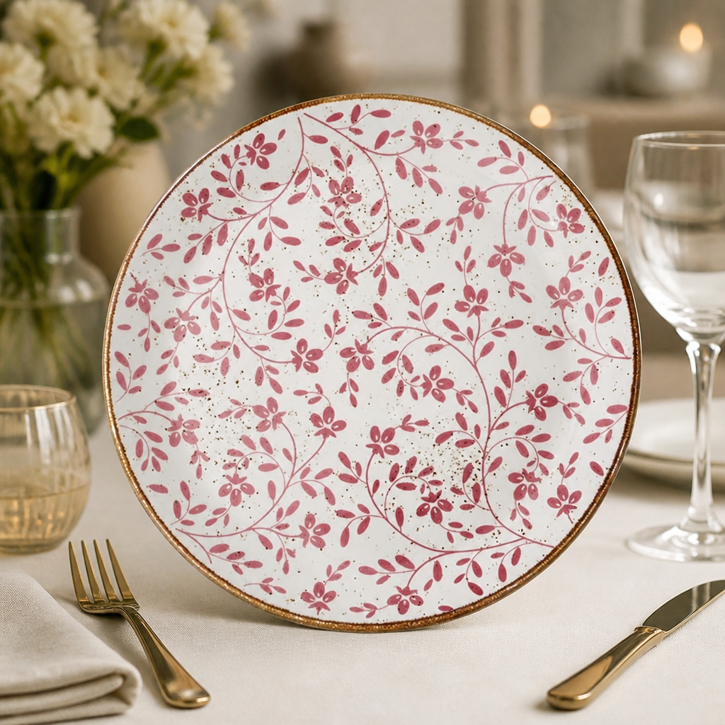 280mm pink commercial coupe plates, 12 pack