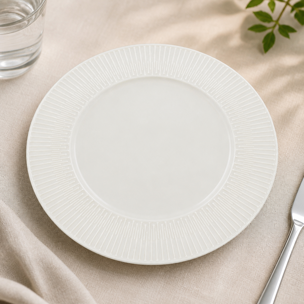 Commercial Rimmed Plates 230mm China 6 Pack