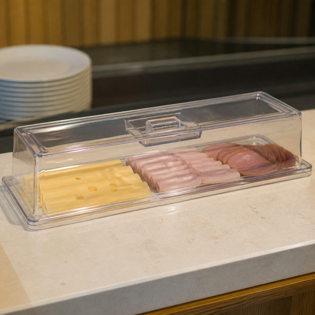 Polycarbonate Gastronorm Lid 2/4 GN, transparent and dishwasher safe