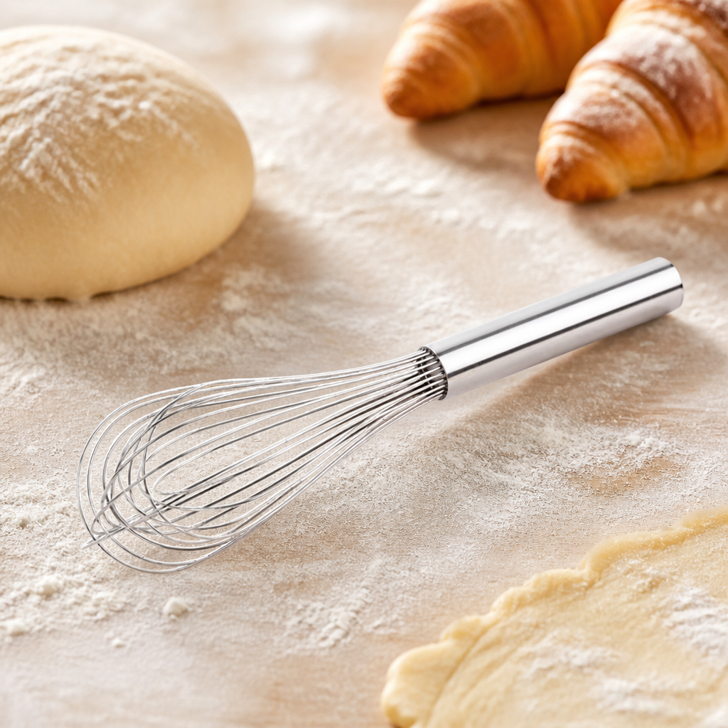 12" Commercial Light Whisk with Seamless Handle for Mixing