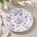 Commercial Vintage Prints Plates 305mm Cranberry Toile Print