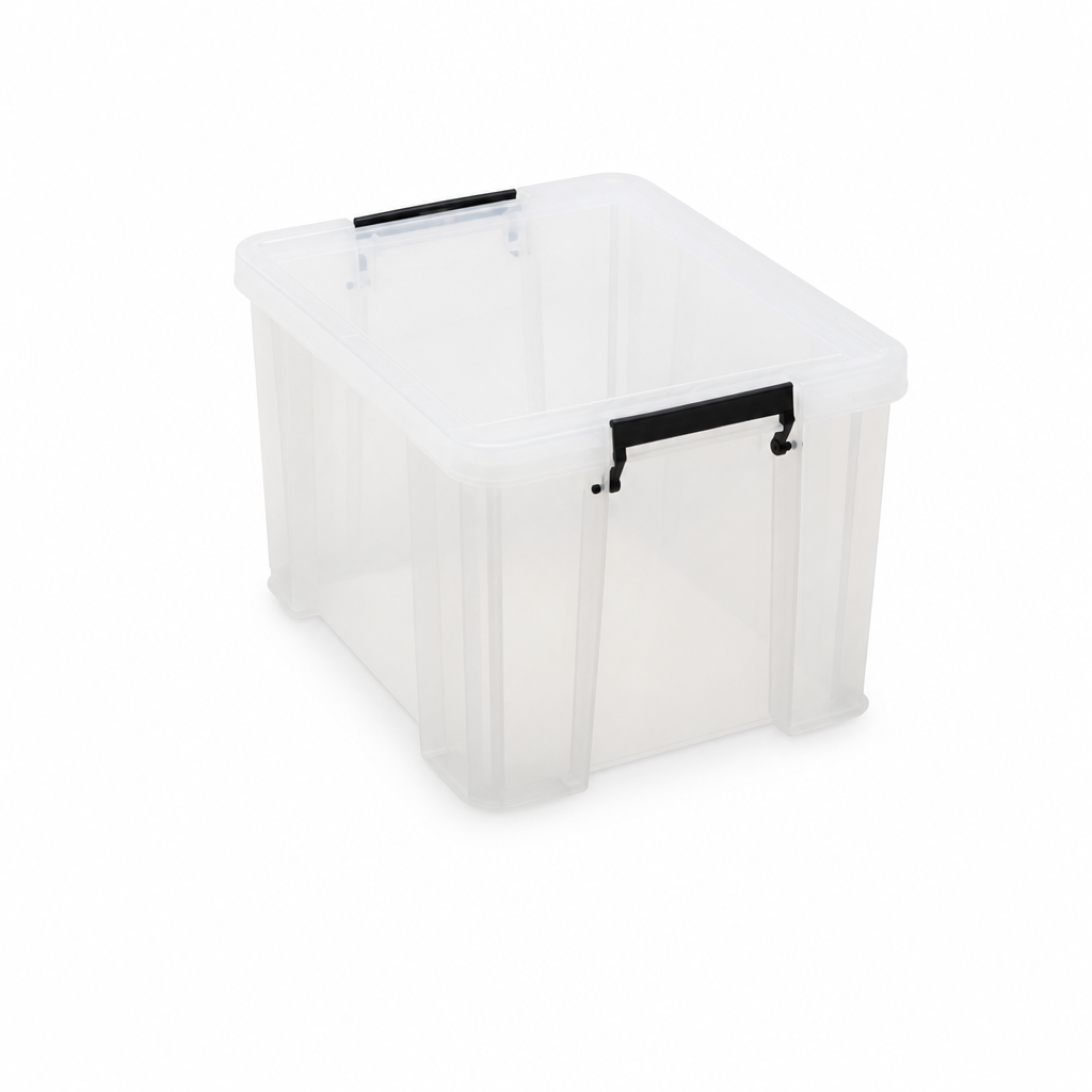 36 Litre Clear Storage Boxes with Lids – Buy 3 Get 1 Free