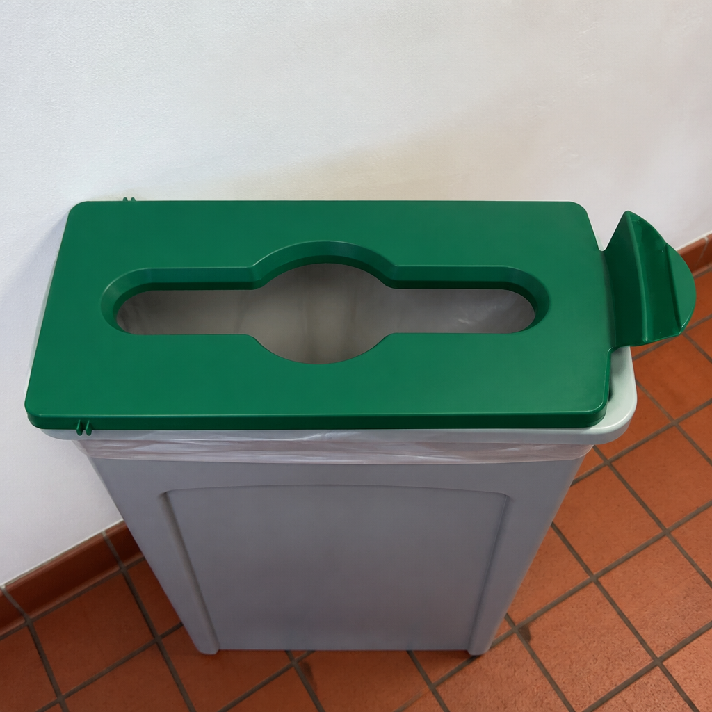 Commercial Recycling Lid Green 13x203x420mm