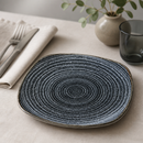 Commercial Charcoal Black Square Plates 252mm 12 Pack