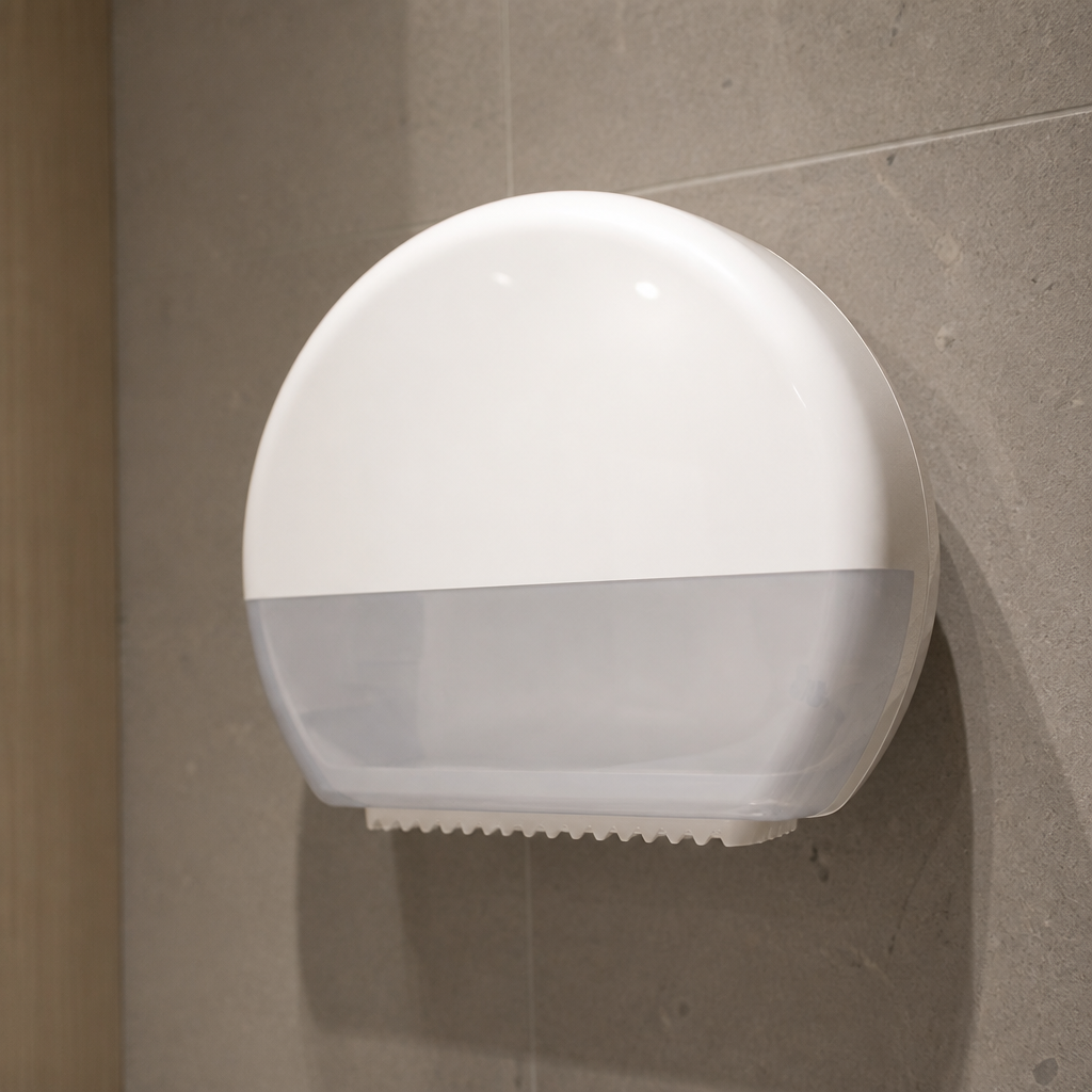 Mini Jumbo Toilet Roll Dispenser High Capacity for Washrooms