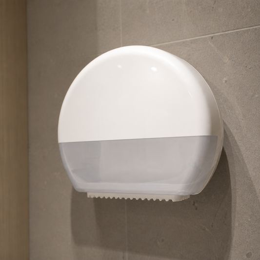 Mini Jumbo Toilet Roll Dispenser High Capacity for Washrooms